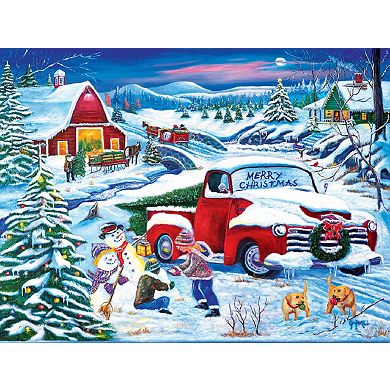 Snow Day at the Farm 500 piece Jigsaw Puzzle