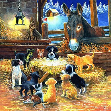 Barnyard Nativity 500 piece Jigsaw Puzzle