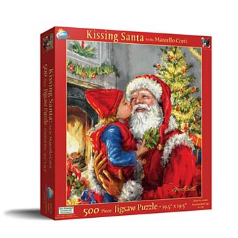 Kissing Santa 500 pc Jigsaw Puzzle