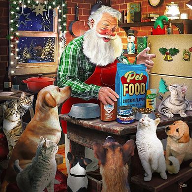 Santa and His Pets 500 piece Jigsaw Puzzle