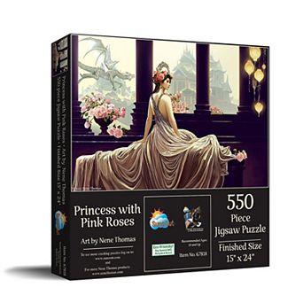 Princess with Pink Roses 550 pc Jigsaw Puzzle