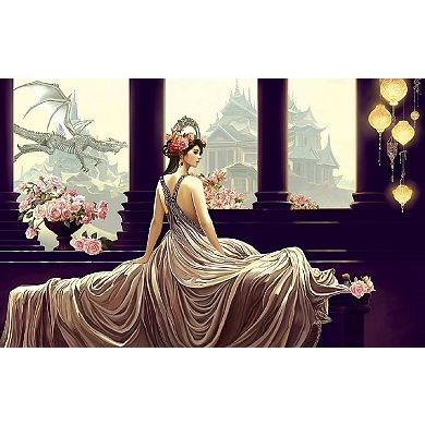 Princess with Pink Roses 550 piece Jigsaw Puzzle