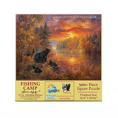 Fishing Camp 500 piece Large Pieces Jigsaw Puzzle