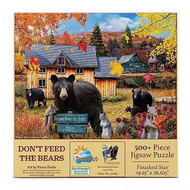 Don't Feed the Bears 500 piece Large Piece Jigsaw Puzzle