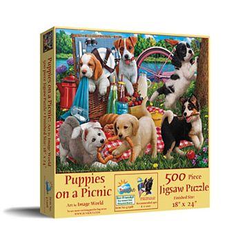 Puppies on a Picnic 500 pc Jigsaw Puzzle