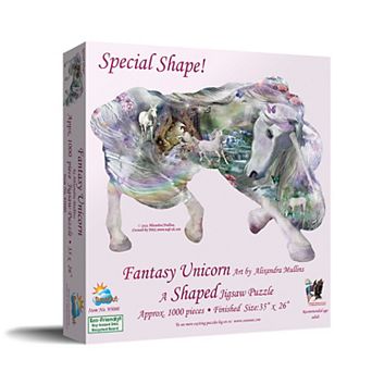 Fantasy Unicorn 850 pc Special Shape Jigsaw Puzzle