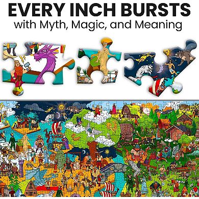 QUOKKA 1000 Piece Puzzle for Adults Ancient Myths and Legends with Secret Tasks & Audio Story