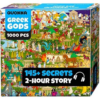 QUOKKA 1000 pc Puzzle for Adults Ancient Myths and Legends with Secret Tasks & Audio Story