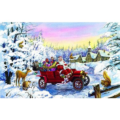 Thoroughly Modern Santa 550 piece Jigsaw Puzzle