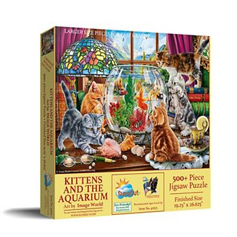 Kittens and the Aquarium 500 pc Large Pieces Jigsaw Puzzle