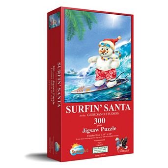 Surfin' Santa 300 pc Jigsaw Puzzle