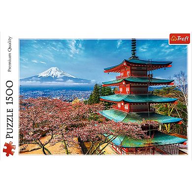 Trefl Red 1500 Piece Puzzle - Mount Fuji / HUBER