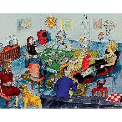 Mah Jongg Meet Up Puzzle for Adults , 1000 piece Jigsaw Puzzle