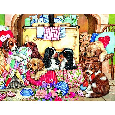 Puppies in the Kitchen 300 piece Jigsaw Puzzle