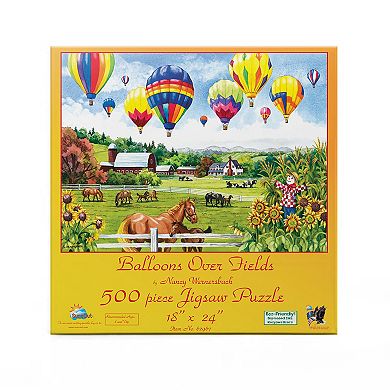 Balloons Over Fields 500 piece Jigsaw Puzzle