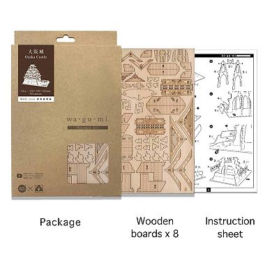 3D DIY Puzzle: Osaka Castle wa-gu-mi - 233pcs