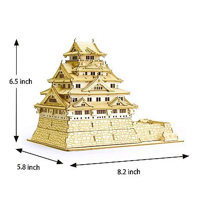 3D DIY Puzzle: Osaka Castle wa-gu-mi - 233pcs