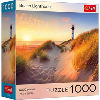 Trefl Red 1000 pc Sunset Beach Lighthouse