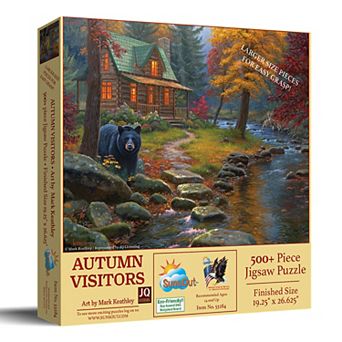 Autumn Visitors 500 pc Jigsaw Puzzle for Adults, Large Pieces,