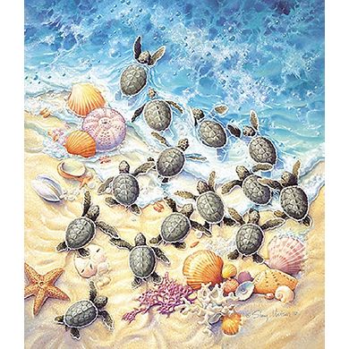 Green Turtle Hatchlings 550 piece Jigsaw Puzzle