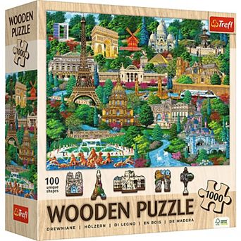 Trefl Wood France - Famous Places 1000 pc Wooden Puzzle