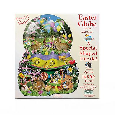 Easter Globe 1000 piece Special Shape Jigsaw Puzzle