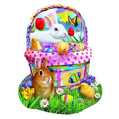 Bunny's Easter Basket 1000 piece Special Shape Jigsaw Puzzle