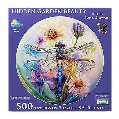 Hidden Garden Beauty 500 piece Round Jigsaw Puzzle