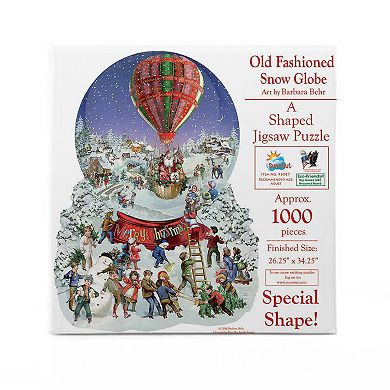 Old Fashioned Snow Globe 1000 piece Special Shape Jigsaw Puzzle