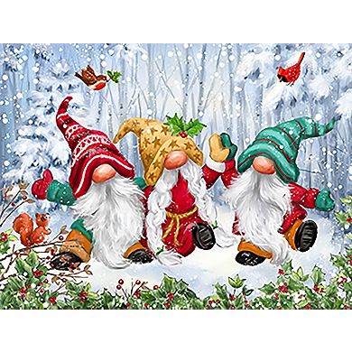 Three Winter Gnomes 300 piece Christmas Jigsaw Puzzle