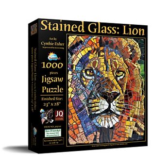 Stained Glass Lion 1000 pc Jigsaw Puzzle