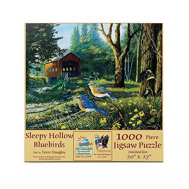 Sleepy Hollow Blue Birds 1000 piece Jigsaw Puzzle