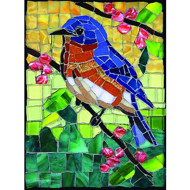 Stained Glass Bluebird 1000 piece Jigsaw Puzzle