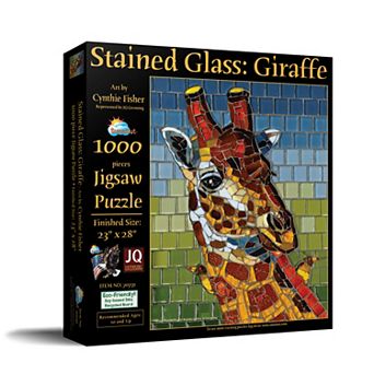 Stained Glass Giraffe 1000 pc Jigsaw Puzzle
