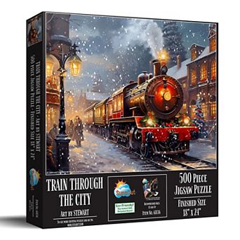 Train Through the City 500 pc Jigsaw Puzzle