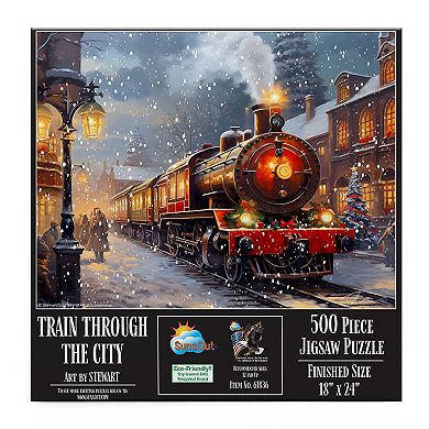 Train Through the City 500 piece Jigsaw Puzzle