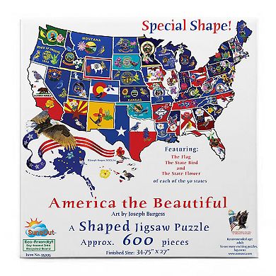 America the Beautiful 1000 piece Special Shape Jigsaw Puzzle
