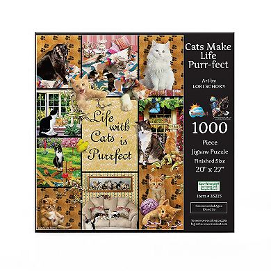 Cats Make Life Purr-fect 1000 piece Jigsaw Puzzle