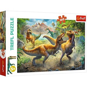 Trefl Red 160 pc Kids Puzzle - Fighting Tyrannosaurs