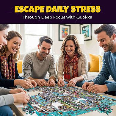 QUOKKA 1000 Piece Jigsaw Puzzle for Adults Themed Puzzles with Bonus Challenges