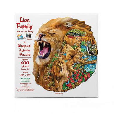 Lion Family 600 piece Special Shape Jigsaw Puzzle
