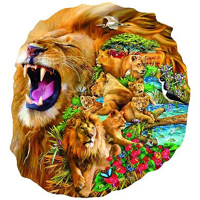 Lion Family 600 piece Special Shape Jigsaw Puzzle