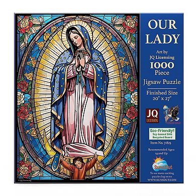Stained Glass Our Lady 1000 piece Jigsaw Puzzle for Adults