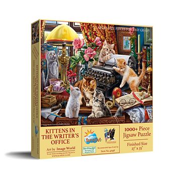 Kittens in the Writer's Office 1000 pc Large Pieces Jigsaw Puzzle