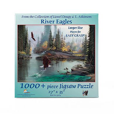 River Eagles 1000 piece Large Pieces Jigsaw Puzzle