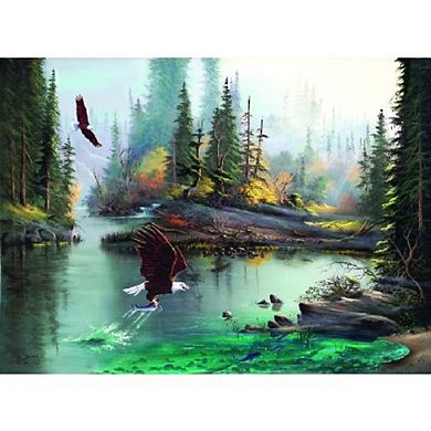 River Eagles 1000 piece Large Pieces Jigsaw Puzzle