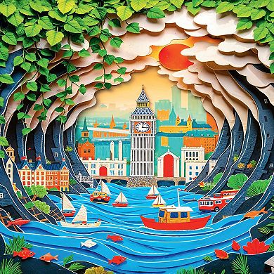 Trefl Red 40th Anniversary London 1000 Piece Paper Art Puzzle