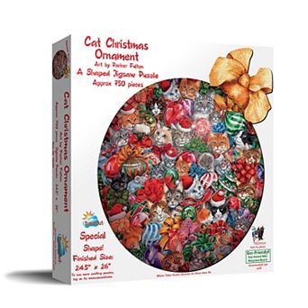 Cat Christmas ornament 750 pc Special Shape Jigsaw Puzzle