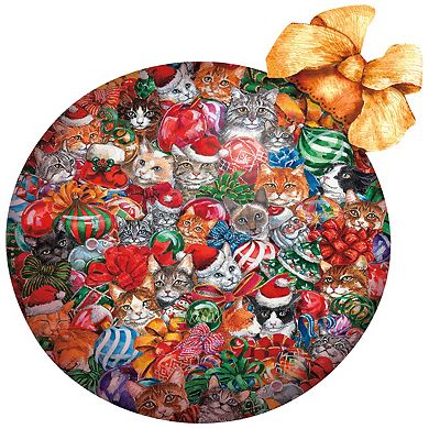 Cat Christmas ornament 750 piece Special Shape Jigsaw Puzzle