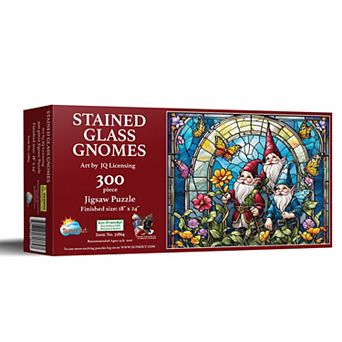 Stained Glass Gnomes 300 pc Jigsaw Puzzle